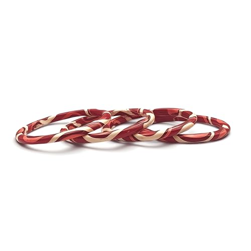 Image of Rajasthani Traditional Lac Bangles Set, Handcrafted Multi-Color Pattern with Gold Accents, Jaipuri Lakh Chudi, Red, Maroon, Pink, Purple, Blue, Green, 4 Piece Set