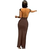 Tessuto di qualità morbido e confortevole: realizzato in tessuto liscio e delicato sulla pelle con delicata elasticità, questo abito slim fit da donna mantiene la forma consentendo facili movimenti.