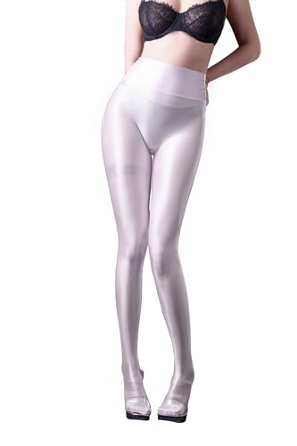 Image of Ultra Sheer Workout Leggings Shiny Tights for Women Control Top to Waist Pantyhose Tummy Control Glossy Panty Hose