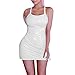 Produktbild Goosuny Damen Minikleid Pu Leder Spaghetti Kleider Super Kurz Bodycon Nachtclub Kleid Sexy Cocktailkleid Ärmelloses Bleistiftkleid Frauen Clubwear Abendkleider Lederkleider