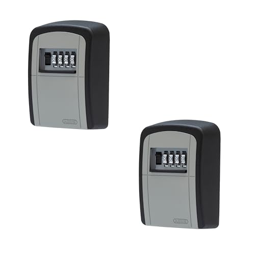ABUS KeyGarage 707-2er Set - Schlüsselbox zur Wandmontage - für bis zu 7 Schlüssel oder kleine Wertgegenstände - Schwarz-Silber