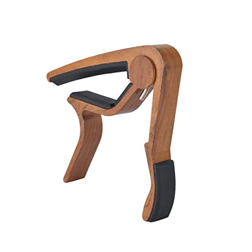 BESPORTBLE Classical Guitar Capo Acoustic Guitar Accessories Clamping Rose Wooden Grain Design