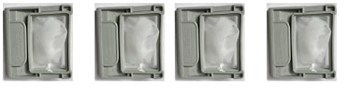 SANAVYA Magic Filter/Round Filter/Washer Lint Filter for Washing Machine/Dust Filter/Lint Filter/Waste Collector/Drain Jali for Washing Machine (lg Semi 7 cm by 6.5 CmPack of 4)