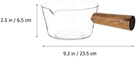 DEPILA Glass Saucepan Clear Milk Pan Mini Butter Warmer with Pour Spout Stockpot Cooking Pot Instant Noodles Pan for Induction Electric Gas Stoves pot