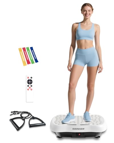Damkee Vibrating Board Workout, Weight Loss Exercise Equipment and Lymphatic Drain Massager, Waver...