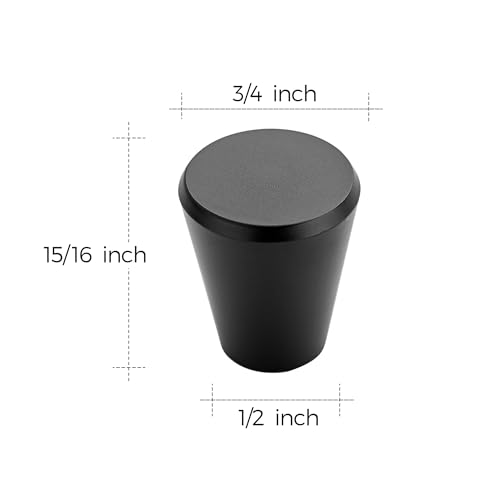 Image of Ravinte Matte Black Cabinet Knobs Drawer Knobs, 3 /4 Inch, 10 Pack | Round Knob Shape, Smooth Pull Grip, Kitchen Cabinet Update, For Dressers, Drawers, Cabinet Doors, Furniture Hardware Projects