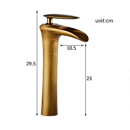 Grifos de baño grifo de cascada para evitar salpicaduras con monomando de latón 6