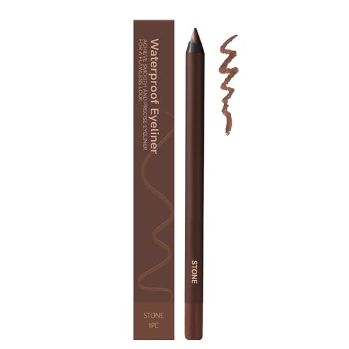Delineador de Ojos Resistente a Manchas - Lápiz Delineador 2 en 1 Impermeable Afilable,Aplicación Maquillaje de Belleza Resistente para Mujeres y Jóvenes Uso Diario