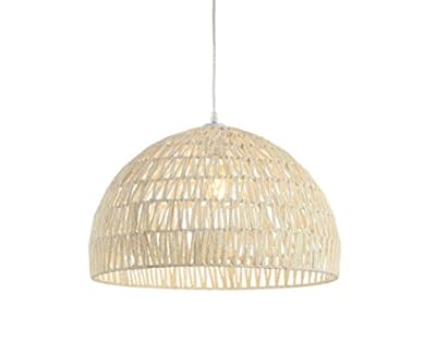 JONATHAN Y JYL6504A Campana 20" 1-Light Bohemian Modern Woven Rattan/Iron LED Pendant Farmhouse Coastal Adjustable Dining Room Living Room Kitchen Island Foyer Bedroom Hallway, Cream