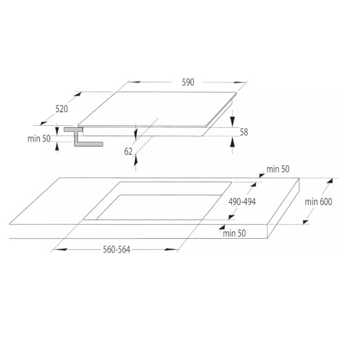 Hisense Płyta indukcyjna HI6311BSCE 60 cm 7200 W