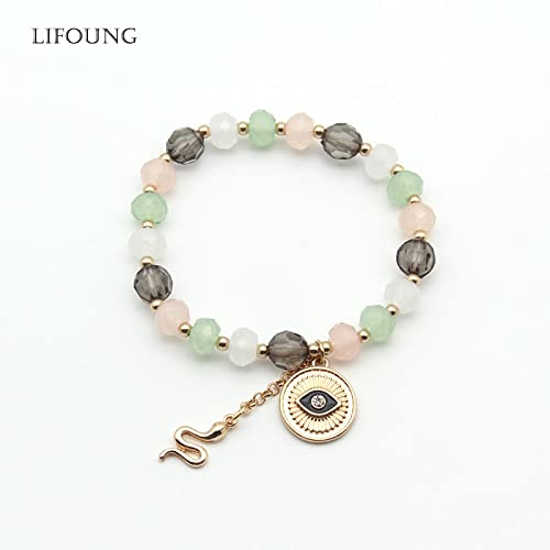 Bracelets filles LuisFranklin : bijoux serpent en émail et perles - 2