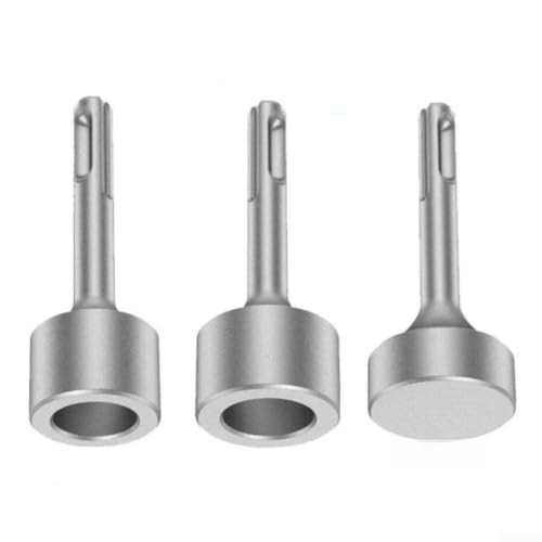 Juego de 3 destornilladores de varilla de tierra para martillo giratorio, adaptadores de broca de acero forjado con tamaños planos de 19 mm y 21 mm para una conducción eficiente de varilla de conexión
