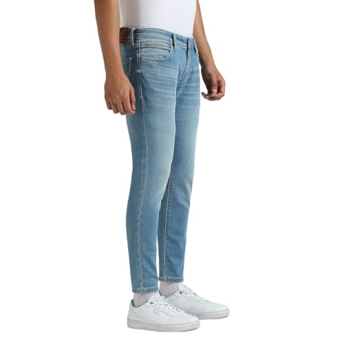 Image of Pepe Jeans Men's Straight Fit Jeans | Mid Rise | Chinox | Jeans for Man