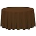 LinenTablecloth 120-Inch Round Polyester Tablecloth Chocolate