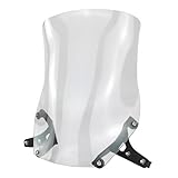 Motorcycle Windscreen Windshield for Honda Ruckus 50 (Zoomer) 2003-2024 - Shatterproof Windscreen with Steel/Aluminum Bracket,Easy Installation Kit