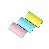 Papel Térmico, Paquete de 3 o 9 rollos de papel térmico adhesivo de 57 x 30 mm for impresoras P1 y A6(3Rolls ColorStickerA)