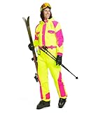 Tipsy Elves Neon Yellow Powder Men's Ski Suit from Size Medium