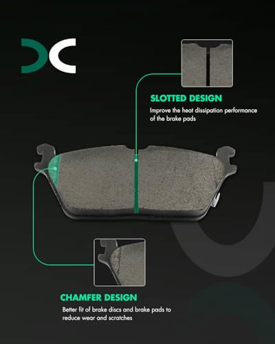 Image of SCITOO D2169-9414 Disc Brake Pads Sets Rear Ceramic Brake Pads w /Hardware