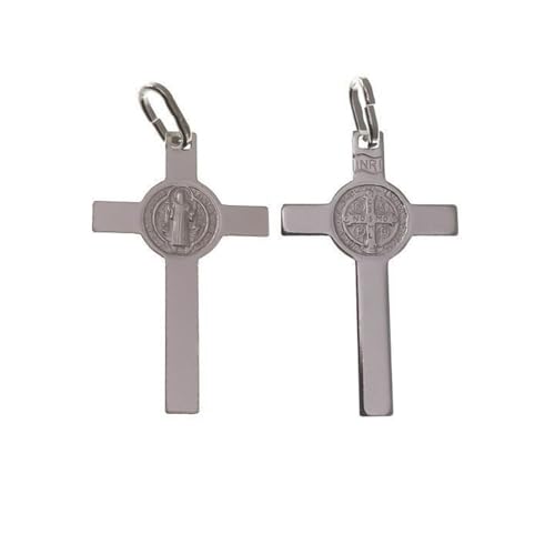 Minoplata Cruz de San Benito de Plata de ley 925 28mm x 17mm