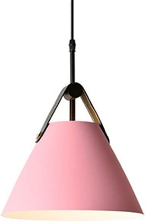 Nordic Style Simple Light Creative Personality Lamp Iron Art Single Head Island Lights Half Round Pot Lid Chaner Fixture for Kitchen Island,Restaurant, Study, Foyer Hallw/Pink/10.6In