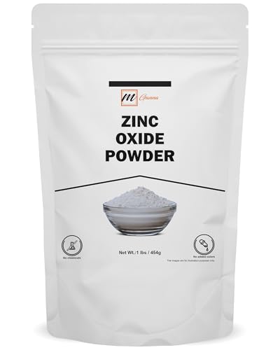 mGanna 100% Natural Zinc Oxide Powder 1 lbs / 454 g Non-Nano and Uncoated for Cosmetic formulations