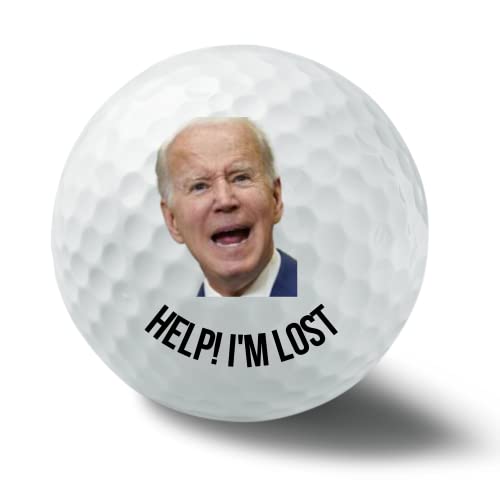 Help I'm Lost Joe Biden Golf Ball, Funny Joe Biden Golf