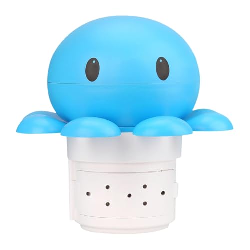 Dispensador flotante de cloro para piscina, soporte para tabletas de cloro de pulpo, dispensador de tabletas de cloro para piscina interior y exterior,
