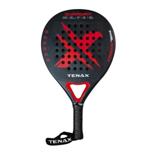 Racchetta Padel Guardian TENAX, Full Carbon, Superficie Ruvida, Bilanciamento Basso, Gomma Eva Soft, Forma Rotonda, Uomo e Donna