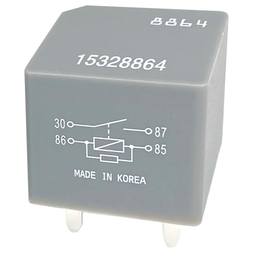 15328864 (1-Pack) 12V 40A 4-Pin SPST Automotive Power Relay Compatible with Chevy Silverado GMC Sierra Buick Enclave fits AC Compressor Fuel Pump and Starter Replacement for 12193604 13503102 19116860