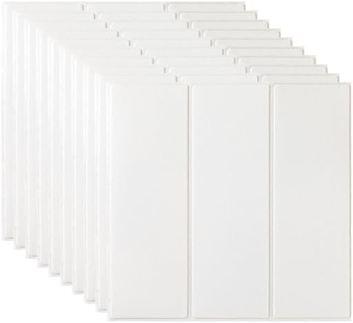 White Wood Effect Vinyl Self Adhesive Wood Panelling 3D Wall Panels Floor Tiles for Walls Kitchen Cupboards Bathroom Furniture 35 * 35cm