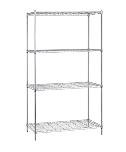 Quantum Storage Systems WR74-2154C Starter Kit Wire Shelves Chrome 4 Shelves 74" H x 54" W x 21" D