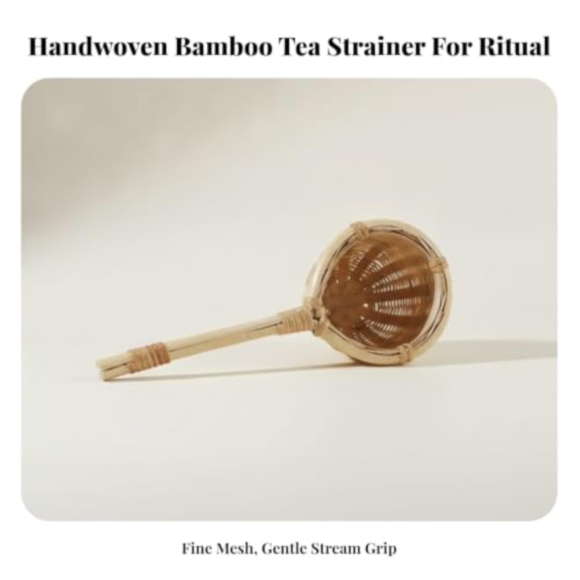 Lightweight Handmade Bamboo Tea Strainer for Everyday Use