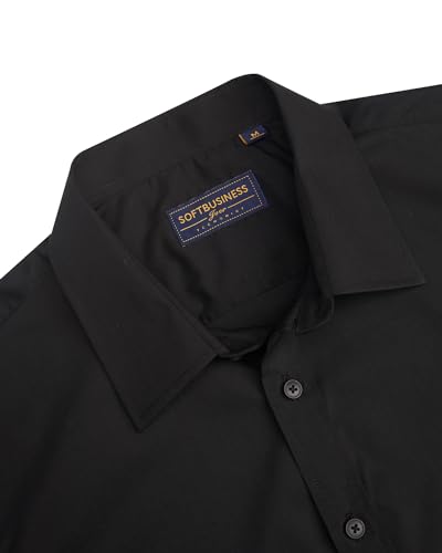 Herren Kurzarm Hemden Fleckenschutz Freizeit Hemd Sommer Stretch Hemden Formales Tochzeit Business Hemd – Bild 5