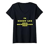Womens I'm Geddy Lee V-Neck T-Shirt