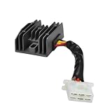 Der 4-adrige Reglergleichrichter folgt strikt dem Originalstandard, um eine perfekte Übereinstimmung mit Ihrem Auto zu gewährleisten. Sie müssen sich keine Sorgen über Passungsprobleme machen. Perfekte Übereinstimmung mit Ihrem Originalfahrzeug, einfach Plug-and-Play, ersetzen Sie direkt den vorhandenen defekten Spannungsgleichrichter.