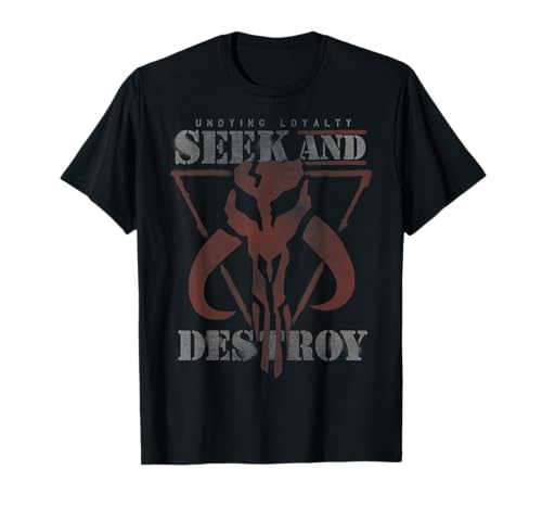 T-shirt Star Wars Seek And Destroy en coton noir pour fan de la saga