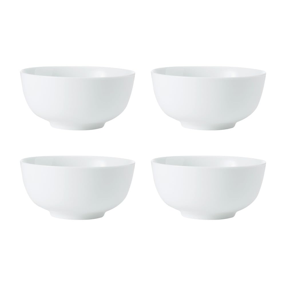Mikasa Krijt 4-delige porseleinen ontbijtkommenset, wit | porseleinen soepkommen | Set witte kleine kommen, 14 cm - geschenkdoos, magnetron- en vaatwasmachinebestendig Mikasa Krijt 4-delige porseleinen ontbijtkommenset, wit | porseleinen soepkommen | Set witte kleine kommen, 14 cm - geschenkdoos, magnetron- en vaatwasmachinebestendig
