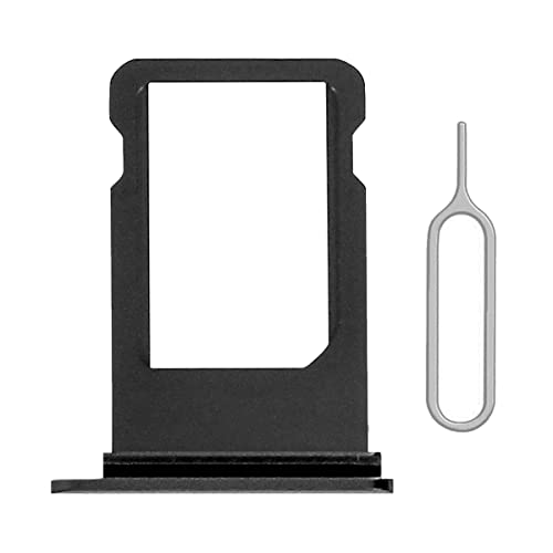 Perzework Single SIM Card Tray Holder Slot Replacement for iPhone SE 2020 / SE 2022/8 (Black) with...