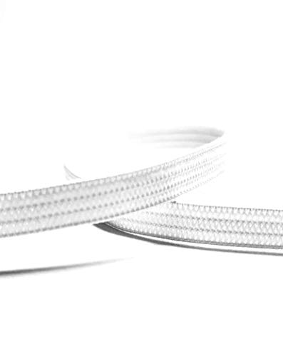1/4 inch Elastic for Sewing 25 Yards, Elastic Bands for Sewing 6mm, Roll White Braided Elastic 1/4 inch for Art