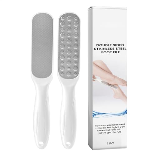 de pedicura profesional para pies, removedor de callos escofina para pies - Rascador de pedicura de acero inoxidable | Depurador de raspado de pies de doble cara para hombres, mujeres, eliminación de