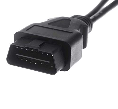 E-Car Connection 16 Pin Obd2 Adapter Cable, Male To Dual Female, Y Type Obdii Extension Splitter Patch Cord For Fixd Bafx Bluedriver Obdii Scanner Code Reader, Car Diagnostic Tools And Head-Up Disp #TOP4