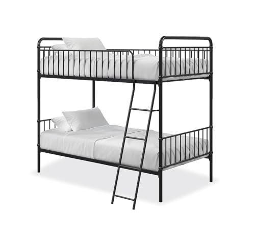 Image of APRODZ Marks Twin Bunk Bed (Metal - Black Powder Coated)