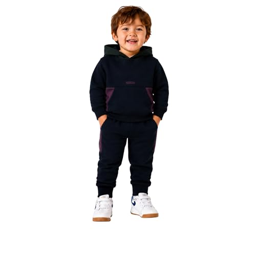 Image of Volcom Infant Toddler Baby Boys Joggers Set - 2 Piece Fleece Pullover Hoodie and Jogger Pants Activewear Set (Sizes: 12M-7)