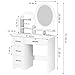 Haibinsuo Lighted Makeup Vanity Desk, Large Bedroom Dressing Table with Adjustable LED Mirror, Vanity Desk with Storage Shelves and 4 Drawers, Makeup Station for Organized Beauty Routine (A)