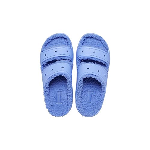 Image of Crocs Unisex-Adult Classic Cozzzy Sandals, Fuzzy Slippers and Slides, Moon Jelly, 4 Men /6 Women
