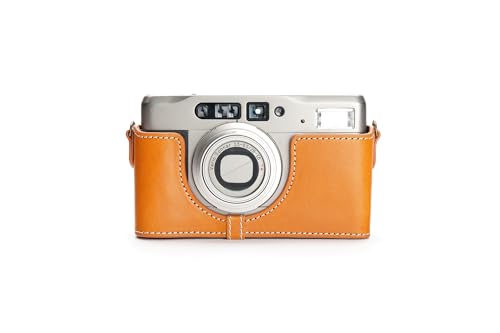 Housse Contax TVS II en cuir sable brun pour vos reportages photo