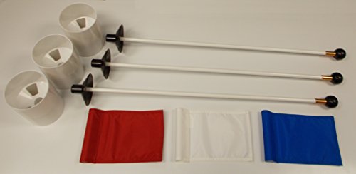 Golf Practice Putting Green - Deluxe Accessory Kit - (3)Bright White Plastic 6