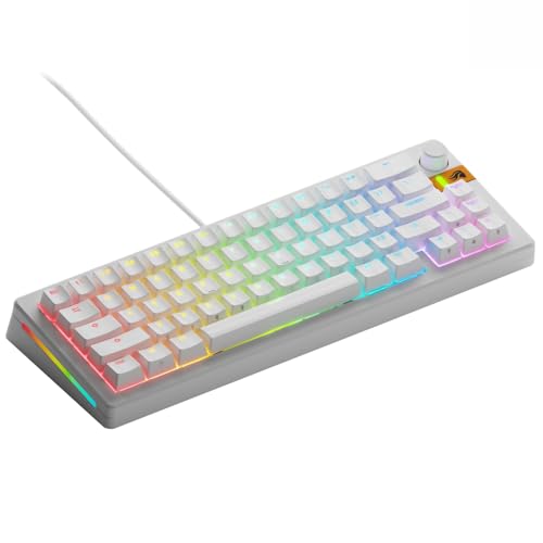 Image of Glorious Gaming - GMMK 3 HE Rapid Trigger Keyboard, Hall Effect, 8K Polling Rate, MX Mechanical & Magnetic Switches, Hotswappable 65% Keyboard, Modular Gasket System, Doubleshot PBT keycaps (White)