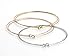 Gold Hoop Earrings Rose Gold Thin Hoop Earrings Big Wire Silver Hoop Earrings Stainless Steel Simple Hoops 3 Pairs Circle Earrings Set for Women- 65mm