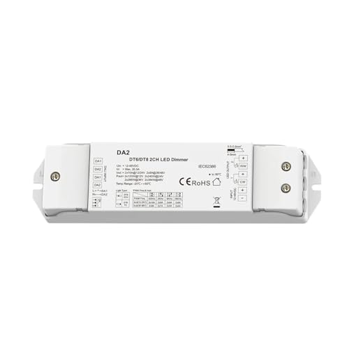 Contrôleur LED PWM DA2 variateur LED DC12V DC24V DC48V double canal DT6 DT8